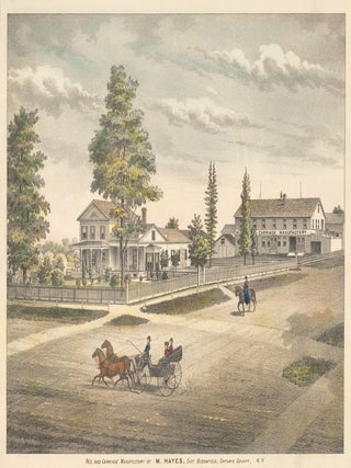 Item nr. 161730 Residence and Carriage Manufactory of M. Hayes, East Bloomfield, NY. American School