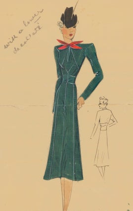 Item nr. 161890 Western-inspired dress, with red bow and cowboy hat. Original Fashion...