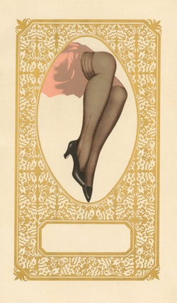 Item nr. 162187 69. Stockings with gold border. Stockings Advertisement Illustration. German School
