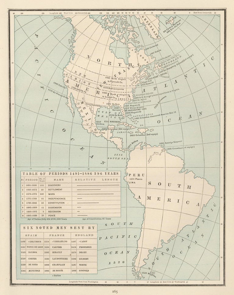 Item nr. 162202 The Americas [1491-1886]. Cram's Unrivaled Atlas of the World. George Franklin Cram.