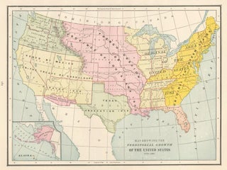 Item nr. 162210 Map showing the Territorial Growth of the United States [1776-1887]. Cram's...