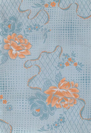 Item nr. 162226 Floral Lace in blue and peach. Jacques Laplace