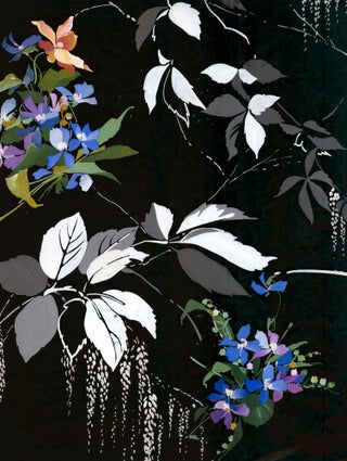Item nr. 162248 Monochrome leaves and bouquets of flowers. Jacques Laplace