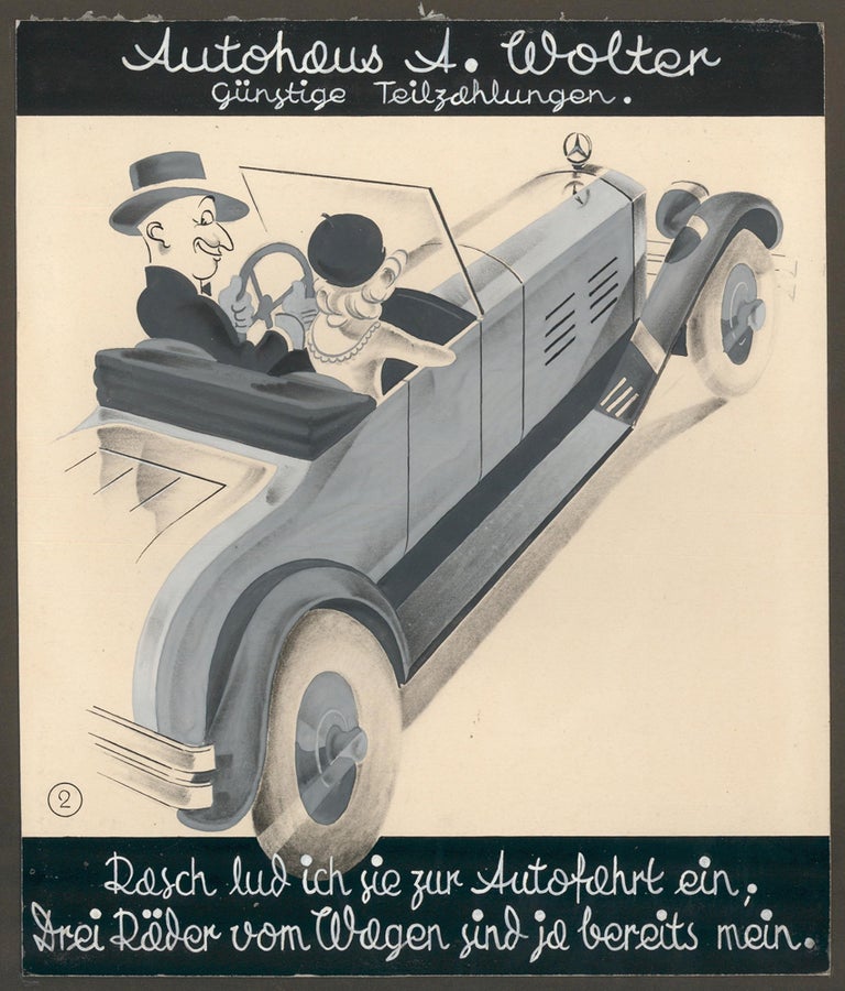 Item nr. 162320 Autohaus A. Wolter [Mercedes-Benz] Advertisement. Entwurfe [Design Portfolio]. H. Seifert.
