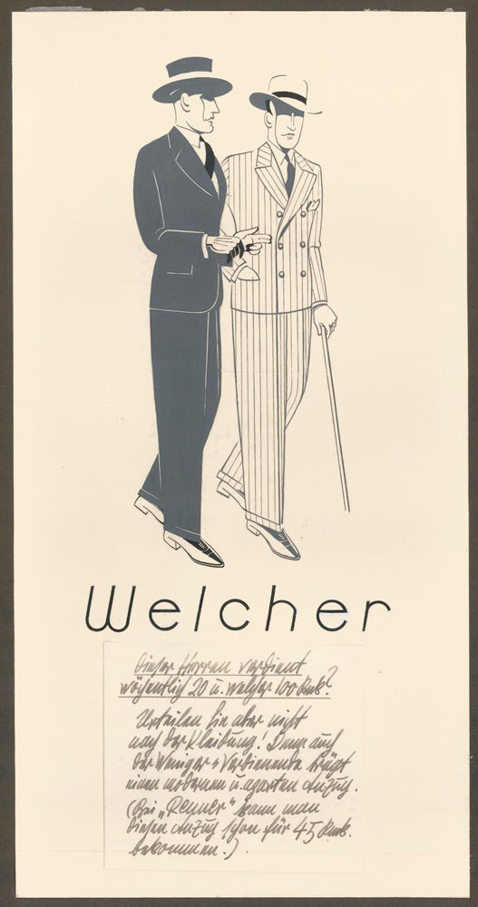 Item nr. 162322 Welcher Advertisement. Entwurfe [Design Portfolio]. H. Seifert.