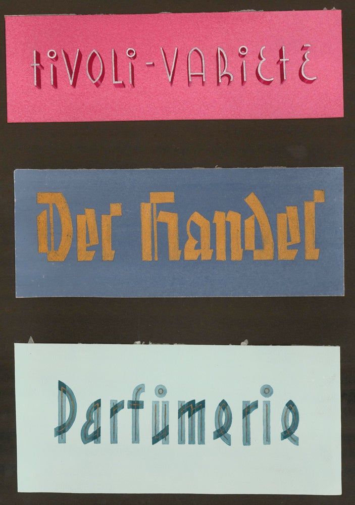 Item nr. 162323 Firmen-Schriften [Company Logos]. Entwurfe [Design Portfolio]. H. Seifert.