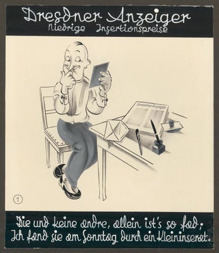 Item nr. 162327 Dresdner Anzeiger Advertisement. Entwurfe [Design Portfolio]. H. Seifert