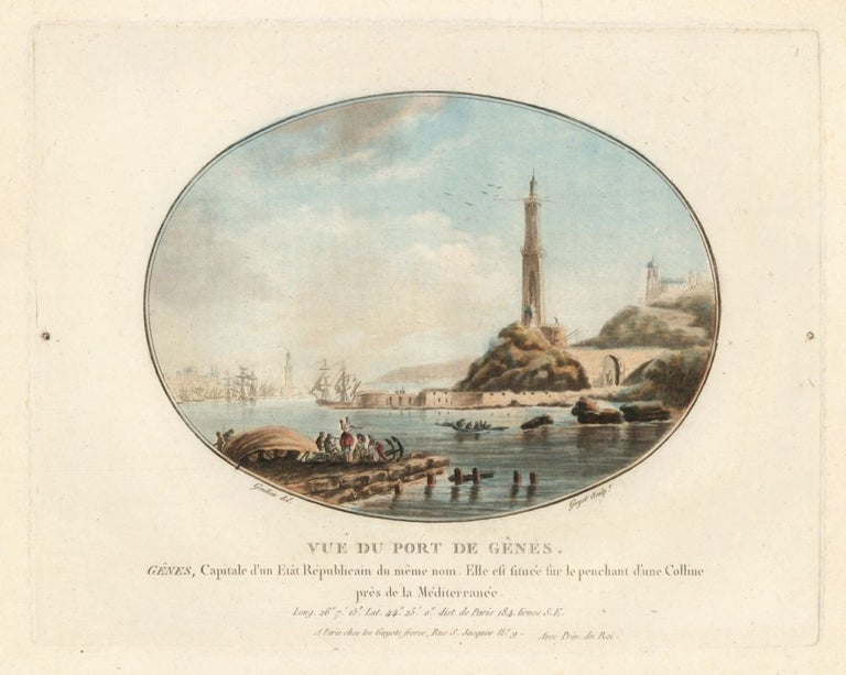 Item nr. 162375 Vue du Port de Genes [Port of Genoa]. Laurent Guyot.