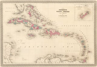 Item nr. 162429 Johnson's West Indies, (inset) The Bermuda Islands. Johnson's New Illustrated...
