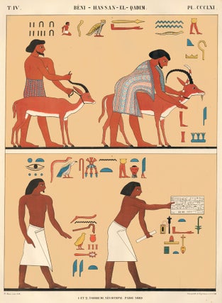 Item nr. 162542 1 et 2. Tombe de Nevothph, Paroi Nord. Beni-Hassan-El-Qadim. Monuments de...
