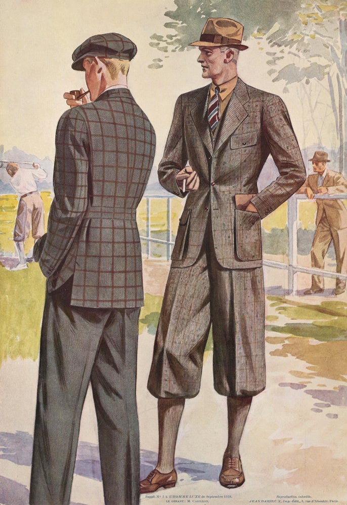 Item nr. 162558 Men dressed for the golf course. Jean Darroux.