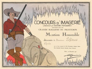 Item nr. 162561 Portrait de Nestor Fenleroc [Honorable Mention Certificate]. Marcel Jacques Hemjic