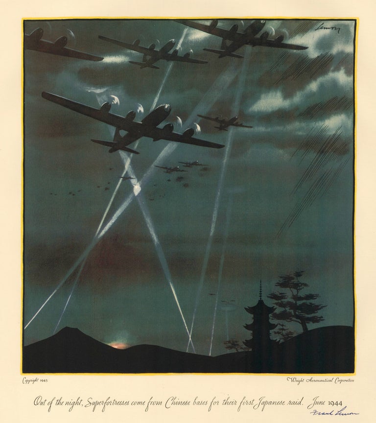 Item nr. 162619 Out of the night, Superfortresses come from Chinese bases for their first Japanese raid, June 1944. A Gallery of Air Power: Wright-Powered 'Firsts' in World War II. Frank Lemon.