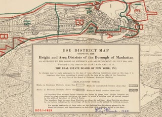 Use District Map, Showing the Height and Area Districts of the Borough of Manhattan. Land Book of the Borough of Manhattan, City of New York.