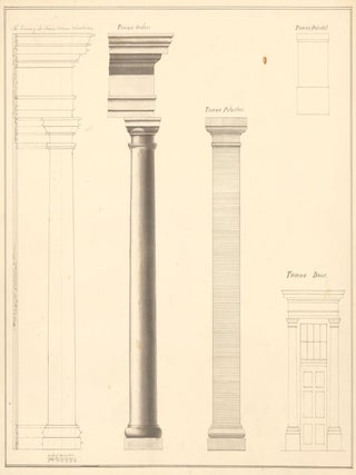 Item nr. 162686 Tuscan-style Architectural Elements: Order, Pilaster, Pedestal, and Door....