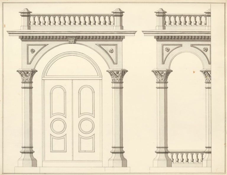 Item nr. 162692 Pilaster Design for a Doorway. American School.