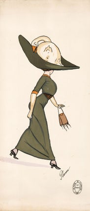 Item nr. 162739 Le Cygne. [Lady in a Swan Hat]. Plum