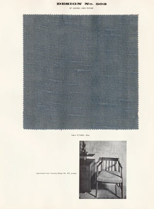 Item nr. 163007 Upholstered chair showing Design No. 502, quilted. Schumacher's Taliesin Line of...