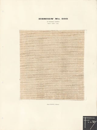 Item nr. 163012 Design No. 505 in 15 colors. Schumacher's Taliesin Line of Decorative Fabrics and...