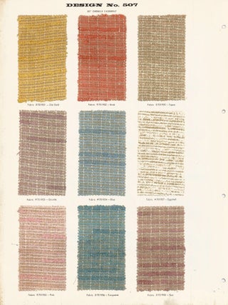 Design No. 507. Schumacher's Taliesin Line of Decorative Fabrics and Wallpapers Designed by Frank Lloyd Wright.