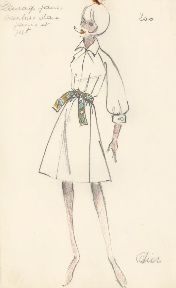 Item nr. 163200 Dior Fashion Illustration. French School.