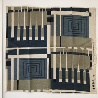 Item nr. 163300 Design No. 102 in Document Blue. Schumacher's Taliesin Line of Decorative Fabrics...