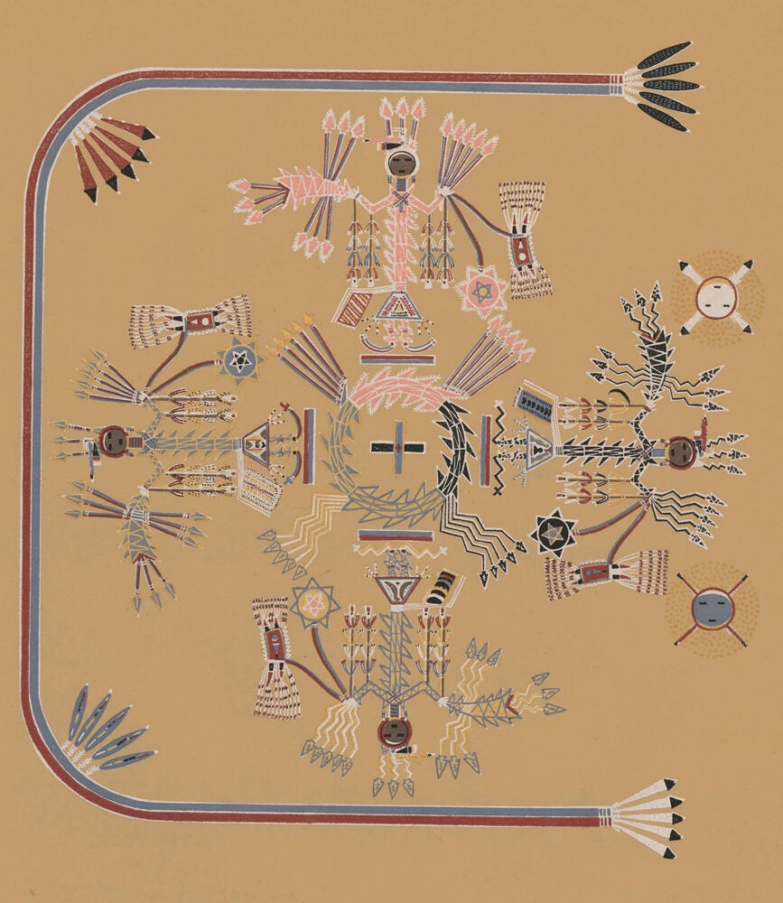 The House-of-moving-points Shooting Chant . Navajo Medicine Man