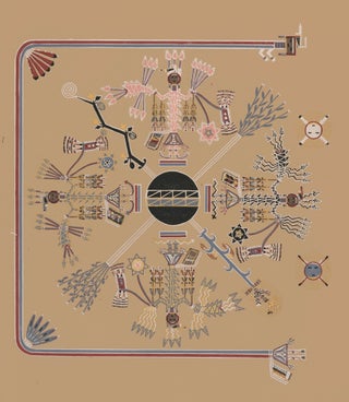 Item nr. 163353 The House-of-many-points (Shooting Chant). Navajo Medicine Man: Sandpaintings and...