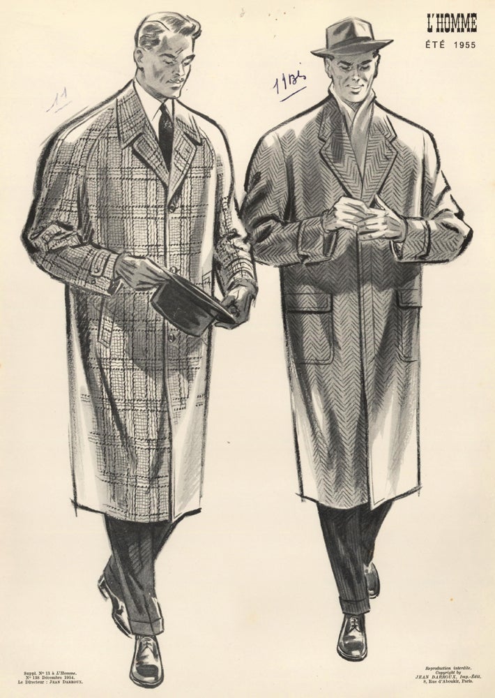 Item nr. 163491 Men in Tweed Overcoats. L'Homme. Jean Darroux.
