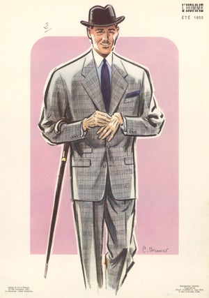Item nr. 163493 Tweed Suit and Cane. L'Homme. C. Brenner, Jean Darroux