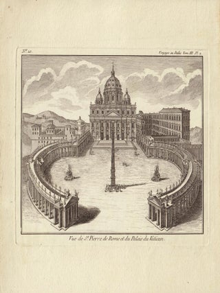 Vue de St. Pierre de Rome et du Palais du Vatican.