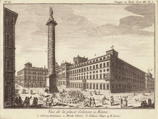 Item nr. 163888 Vue de la place Colonne a Rome. Joseph Jérôme Lefrançois de...