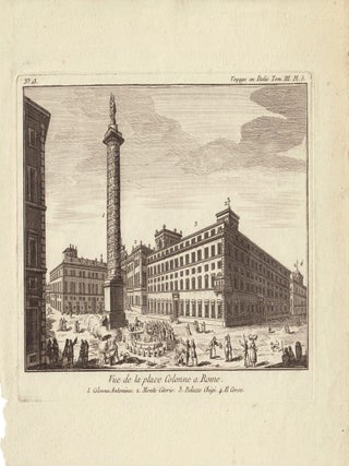 Vue de la place Colonne a Rome.