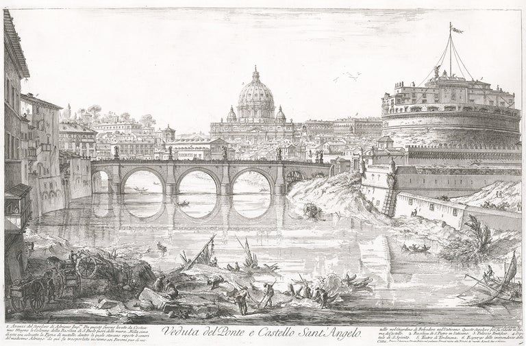 Item nr. 164014 Veduta del Ponte e Castello Sant' Angelo. Vedute di Roma. Giovanni Battista Piranesi.