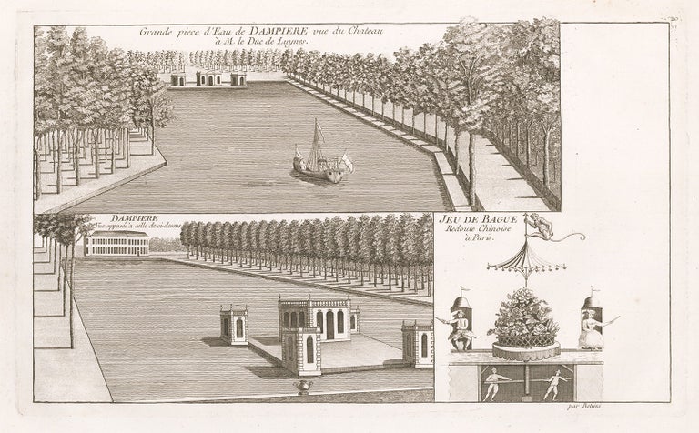 Item nr. 164331 Grande piece d'Eau de Dampiere vue du Chateau a M. le Duc Luynes. George Louis Le Rouge.