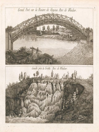 Item nr. 164334 Grand Pont sur la Riviere de Virginie. Parc de Windsor. Cascade pres la Grotte....