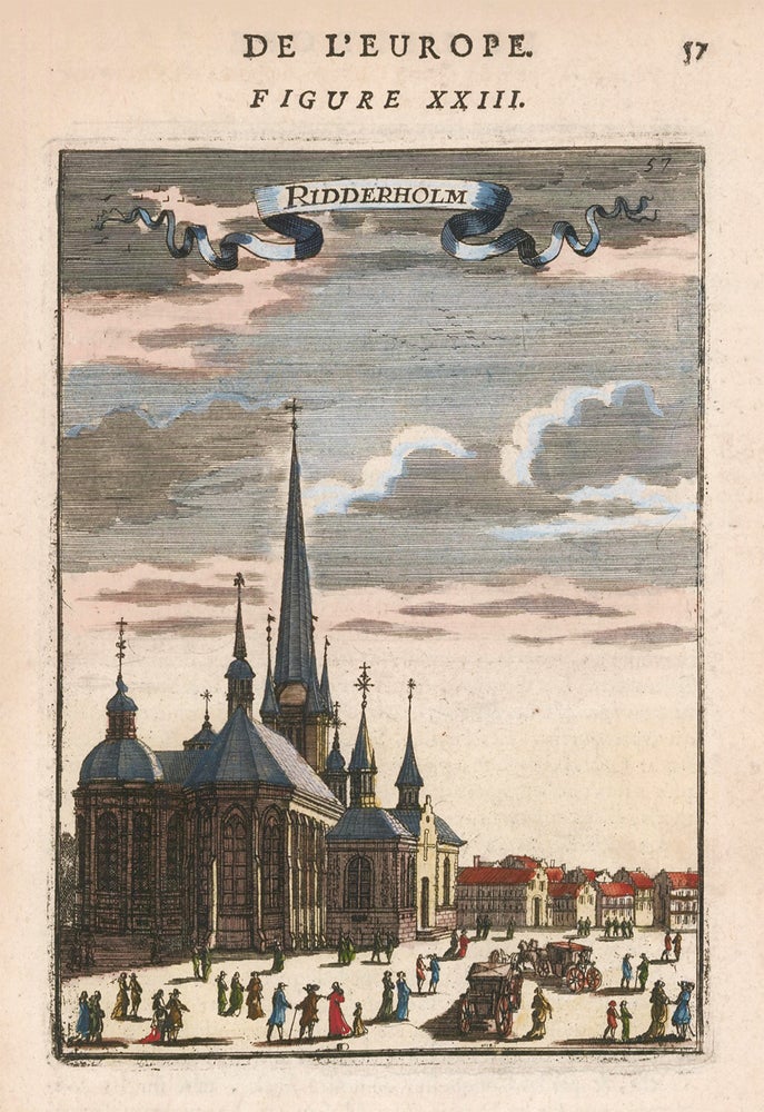 Item nr. 164362 Ridderholm Church. Stockholm, Sweden. Description de l'Univers. Allain Manesson Mallet.