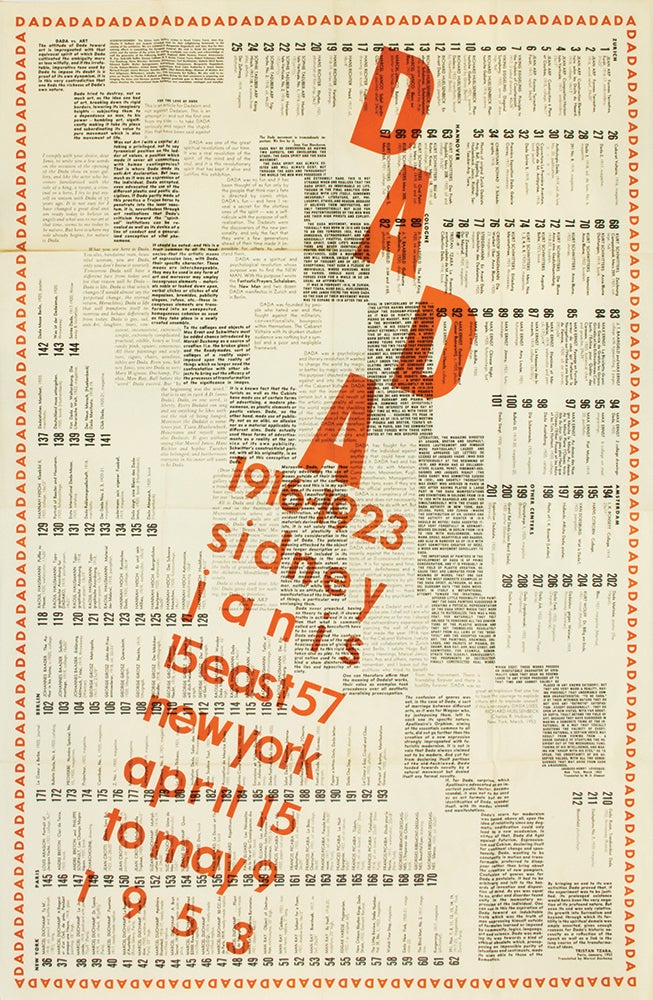Item nr. 164557 International DADA Exhibition 1916-1923. Marcel DUCHAMP.