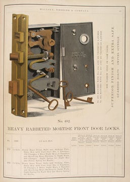 Item nr. 165274 Door Locks, Knobs, Padlocks, etc. LOCKS, Wheeler Mallory, Co, Wheeler