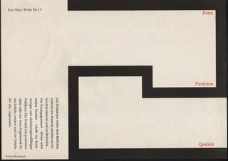 Item nr. 166215 Form Funktion Qualität. College of Design East Berlin