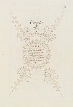 Recueil de Chansons et Romances. Calligraphic Manuscript.