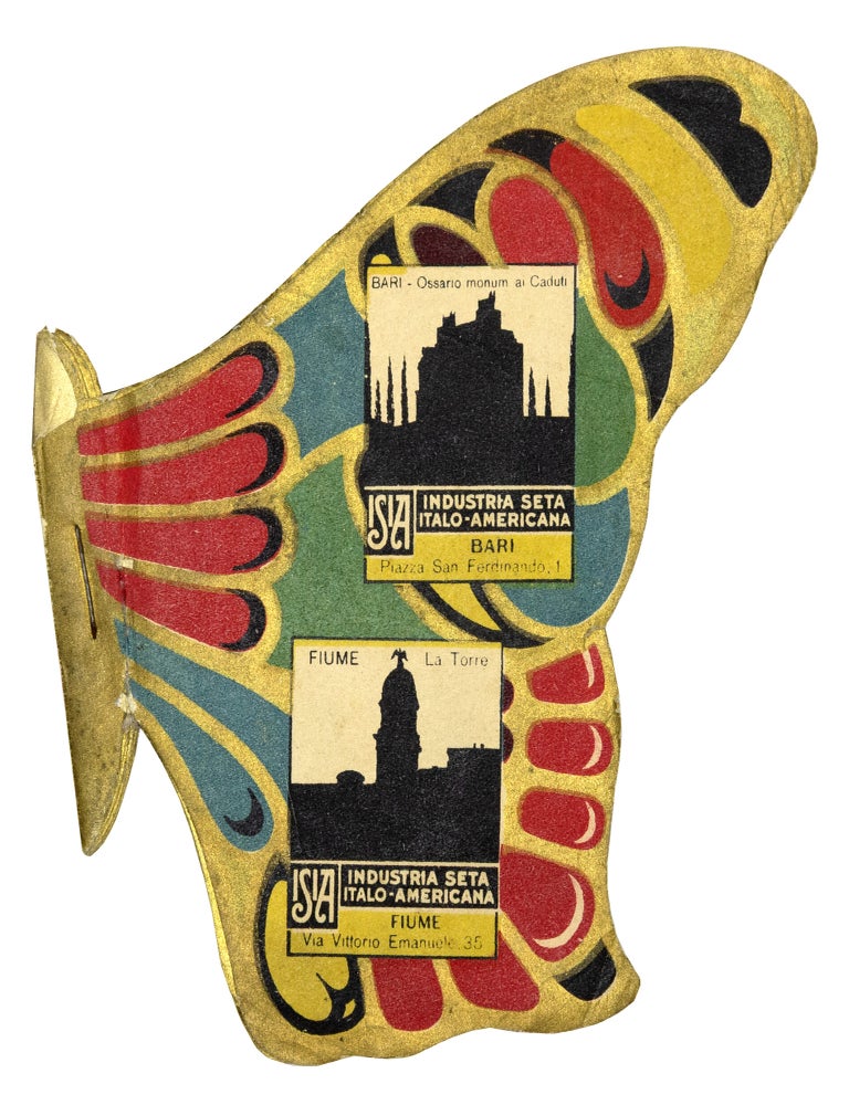 Item nr. 168662 Catalogue in the Shape of a Butterfly. INDUSTRIA SETA ITALO-AMERICANA.