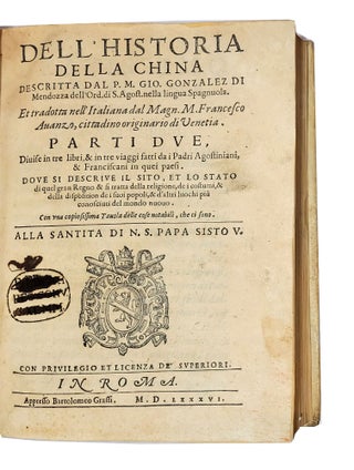 Item nr. 169177 Dell'Historia della China. MENDOZA, Juan Gonzales de