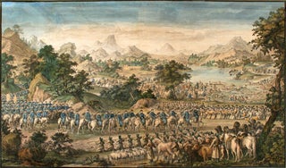Four Hand-Coloured Copper-plate Etchings from the Conquest of China.