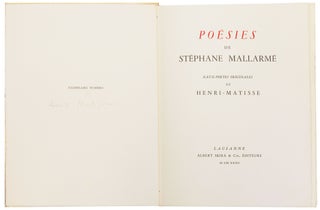 Poesies de Stéphane Mallarmé.