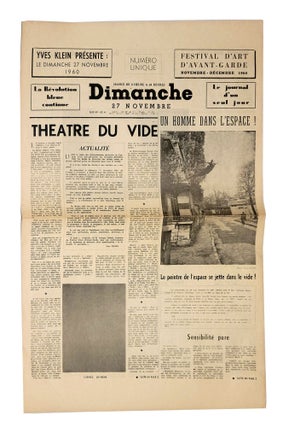 Item nr. 170492 DIMANCHE: Le Journal d'un seul jour. YVES KLEIN