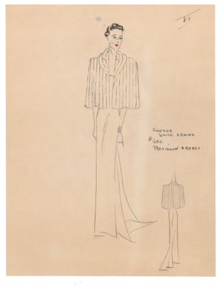 Collection of Six Drawings and a letter