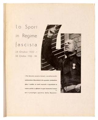 Item nr. 171430 Lo Sport in Regime Fascista 28 Octobre 1922- 28 Octobre 1935. FASCIST SPORT