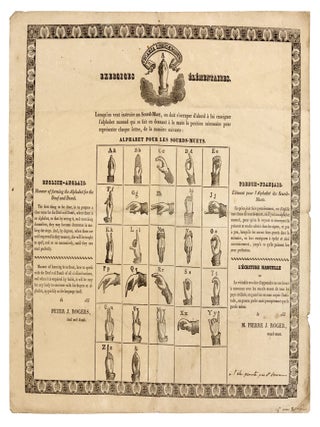 Item nr. 171753 Manner of forming the Alphabet for the Deaf and Dumb. Peter ROGERS