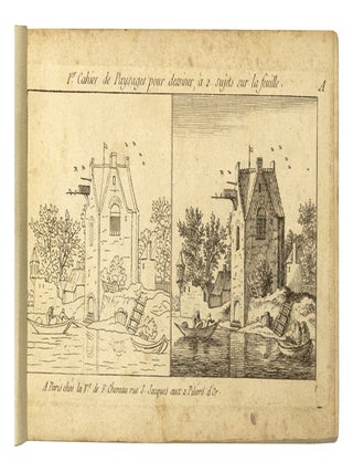 Premier, Seconde and Troisieme Cahier de Paysages pour dessiner, a deux Sujets sur la Feuille